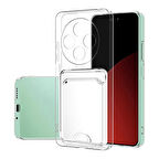 Xiaomi Redmi 14C Kılıf Cardy Şeffaf Kartlık Cepli Kapak