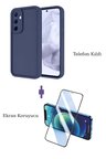 Fuchsia Samsung Galaxy A36 ile Uyumlu Viera Darbe Emici Silikon Kılıf + Seramik Ekran Koruyucu Seti