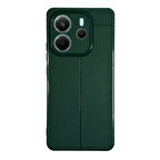 Xiaomi Redmi Note 14 4G Kılıf Focus Deri Desen Silikon Arka Kapak