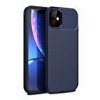 iPhone 11 Kılıf Focus Carbon Desen Silikon Kapak