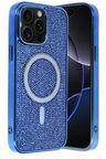 Fuchsia iPhone 15 Pro Max ile Uyumlu Helen Kablosuz Şarj Özellikli Kapak - Lacivert