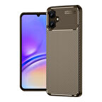 Newface Auto Focus Samsung Galaxy A06 Karbon Kılıf - Kahverengi