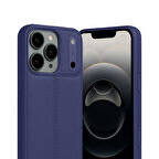 iPhone 17 Pro Kılıf Focus Deri Desen Silikon Arka Kapak