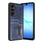 Samsung Galaxy A37 5g Sara Kartvizitli Deri Kılıf - Lacivert