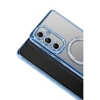 Samsung Galaxy A37 5g Joke Simli Magneticsafe Kılıf - Mavi