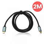 Dark DK-HD-CV21L200G 2 Mt HDMI to HDMI 8K 60p 4K 120Hz 45Gbps Alüminyum Örgülü Kablo