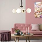 Dragon 4Lü Siyah Gold Modern Genç Odası Yatak Odası Retro Salon Avize 