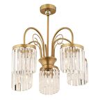 Matias 5Li Eskitme  Kristalli, Taşlı Modern Tasarım Kristal Salon Avize