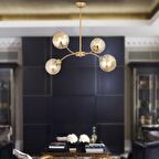 Ecvet 4Lü Eskitme Modern Oturma Odası Yatak odası Salon Avize 