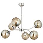 Ecvet 6Lı Krom Modern Oturma Odası Yatak odası Salon Avize 