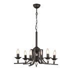 Erza 6Lı Siyah Modern Sarkıt Yatak odası Retro Salon Avize 