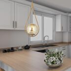 Mirza Tekli Eskitme Bal Camlı Modern Sarkıt Mutfak Salon Sarkıt Avize 