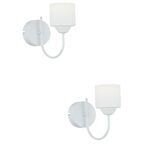 Apliqa Esila Metal Modern Yatak Odası Duvar - Yatak Başı Beyaz 2'li Aplik 