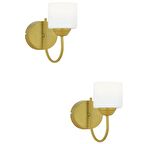 Apliqa Esila Metal Modern Yatak Odası Duvar - Yatak Başı Gold 2'li Aplik 