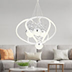 Balca 4'lü Beyaz Krom Ledi Modern Oturma Odası, Koridor, Salon Led Avize 