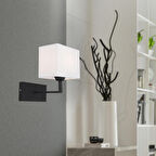 Apliqa Rylee Metal Modern Banyo - Yatak Odası Duvar - Yatak Başı Çift Yönlü Beyaz - Siyah Aplik 