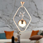 Laxus Tekli 48 Watt Gold Ledli Kelebek Detaylı Modern Koridor, Yatak Odası Salon Sarkıt Led Avize