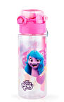 MY Little Pony 500 ml Kız Çocuk Pipetli Plastik Okul Matarası - Pembe Kapak