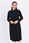 Siyah-Gizli Patlı Uzun Gömlek