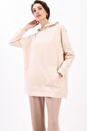 Taş-Kapüşonlu Sweat Tunik