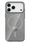 Fuchsia iPhone 17 Pro ile Uyumlu PC Blank Kablosuz Şarj Özellikli Kapak - Natural Grey