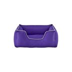 Pet Comfort Üstü Açık Leke Tutmaz Beyaz - Mor Küçük Irk Köpek Yatağı