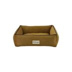 Pet Comfort Golf Vita XS Üstü Açık Kaymaz Taban Hardal Küçük Irk Köpek Yatağı