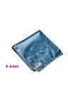 Ponitex (6 Adet) Polikur 3221 Aktif Mikrofiber Parlak Cam Temizlik Bezi 40x40 Cm. Mavi
