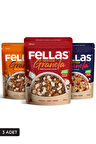 Fellas Protein Granola 3'lü Mix Paket - Hindistan Cevizi 270g + Kırmızı Meyveler 270g + Karışık Kuruyemişli 270g