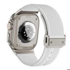 Watch 7 45mm Uyumlu KRD-113 Spor Görünümlü Silikon Kordon