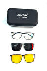AVVA 2118 C6 POLARİZE&ANTİFAR KLİPSLİ ERKEK  GÜNEŞ GÖZLÜĞÜ