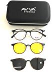 AVVA 2124 C2 polarize&antifar klipsli unisex güneş gözlüğü