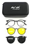 AVVA 2124 C5 polarize&antifar klipsli unisex güneş gözlüğü