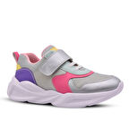 Roya Tek Cırtlı Air File Detaylı Anatomik Kız Çocuk Spor Ayakkabı Gümüş Rengi