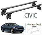 Honda Civic Sedan Ara Atkısı Tavan Taşıyıcı 2017-2021 Siyah Set Pro 4