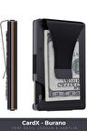 Cardx - Burano Clips - Yeni Nesil Minimalist Cüzdan & Metal Kartlık - Rfid Koruma (SİYAH)