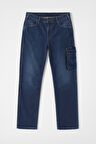 Erkek Regular Fit Kargo Cepli Jean Pantolon