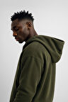 Erkek Fermuarlı Kapüşonlu Cepli Sweatshirt