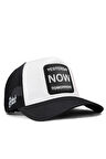  Yesterday Now Tomorrow Siyah-Beyaz Trucker Şapka