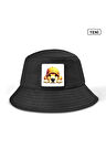  Köpek Logolu Siyah Bucket Şapka