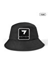 Bucket 7 Numara Logolu Siyah Şapka