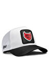  Go 2 Hell Logolu Siyah-Beyaz Trucker Şapka