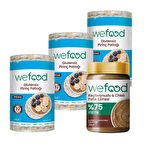 Wefood Keçiboynuzlu & Chialı Fıstık Ezmesi 300 g + Wefood Glutensiz Pirinç Patlağı 100 gr 3'lü