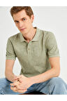 Slim Fit Desenli Polo Yaka Tişört
