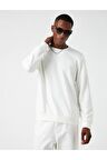 3WAM70133MK Koton Erkek Sweat EKRU