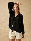 Melis Ağazat X Koton - Püskül Detaylı Balon Kollu Bluz