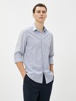 Spor Gömlek Slim Fit Klasik Yaka Uzun Kollu Non Iron