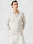 Basic Polo Kazak Düğmeli Uzun Kollu