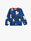 Mickey Mouse Baskılı Sweatshirt Lisanslı Kanguru Cepli Uzun Kollu 