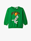 Space Jam Temalı Bugs Bunny Baskılı Sweatshirt Lisanslı Uzun Kollu